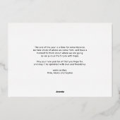 恵まれたはっきりしたタイポグラフィ写真 箔シーズンカード (裏面)