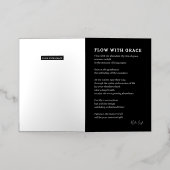 恵まれた信仰の詩と共に流れ 箔グリーティングカード (外側レイダウン)