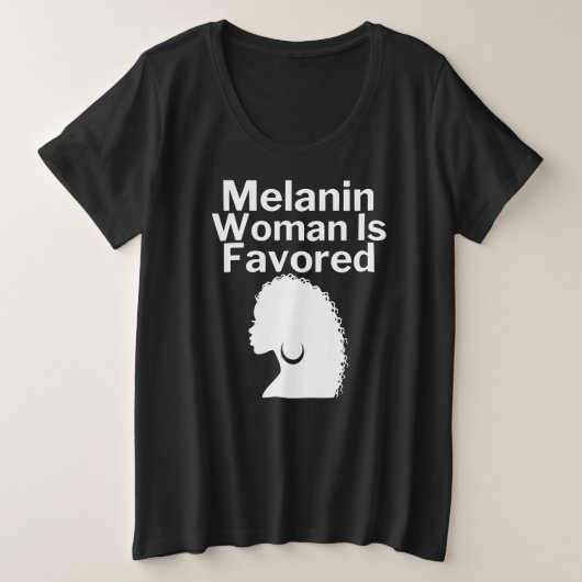 恵まれている プラスサイズTシャツ (デザイン正面)