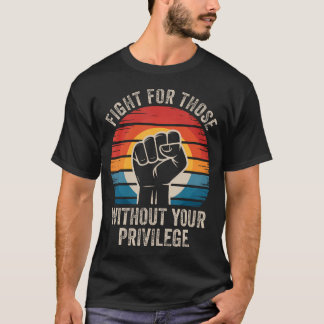 恵まれない人々のために闘う 人権 Tシャツ