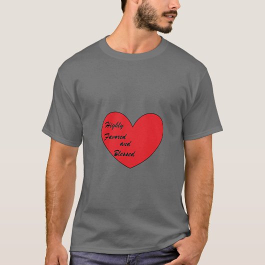 恵まれ祝福された男性用Tシャツ Tシャツ (正面)
