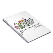 恵まカラフルれたキリスト教の引用文で成長するフローラ ノートブック (右側)