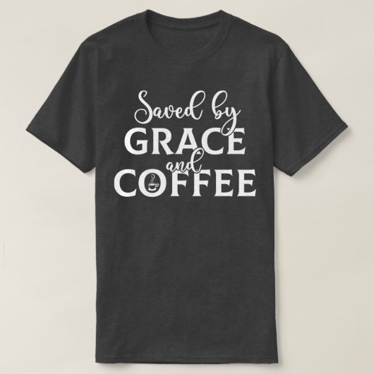 恵ま救しとコーヒーで Tシャツ (デザイン正面)