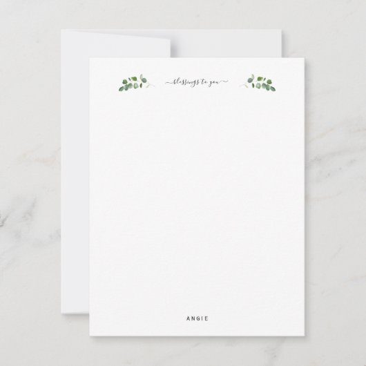 恵みからYou名前をカスタムする ノートカード (正面)