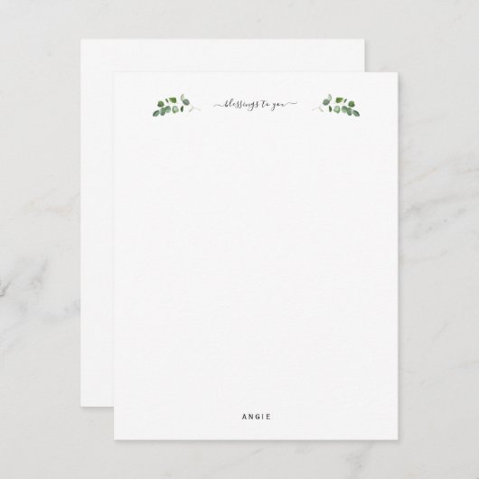 恵みからYou名前をカスタムする ノートカード (正面/裏面)