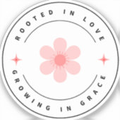恵みとともに成長する愛に根ざす感動的- シール (正面)