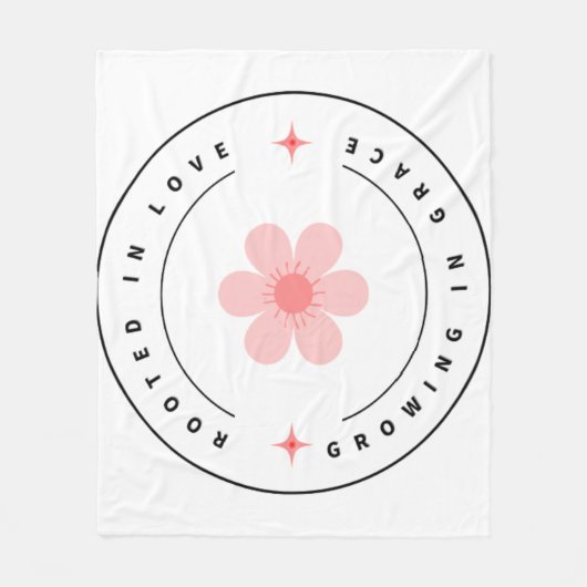 恵みとともに成長する愛に根ざす感動的- フリースブランケット (正面)