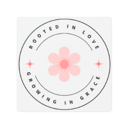 恵みとともに成長する愛に根ざす感動的- メタルプリント