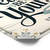 恵みと平和があなたのものになるヴィンテージクリスチャン芸術 ポスター (角)