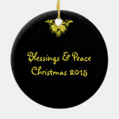 恵みと平和オーナメントby RoseWrites セラミックオーナメント (裏面)