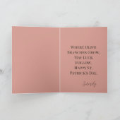 恵みと幸運の聖パトリックの日 カード (内部)