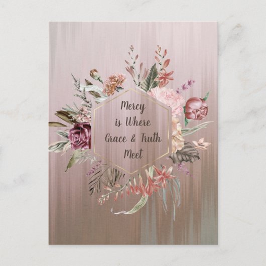 恵みと真実がハガキに会う慈悲 ポストカード (正面)