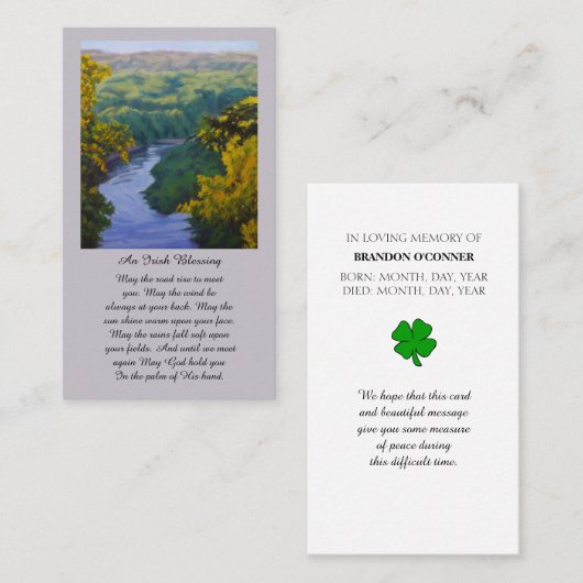 恵みと祈りの言葉メモリアルカード 名刺 (正面/裏面)