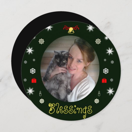 恵みとPeace Bauble Card by RoseWrites (正面/裏面)