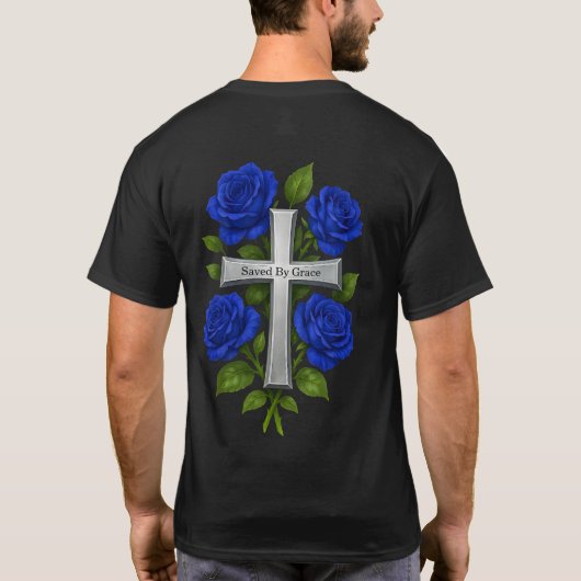 恵みによって救われたキリスト教 Tシャツ (裏面)