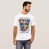 恵みによって生きる Tシャツ (正面フル)