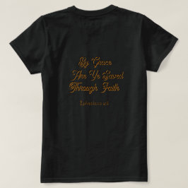 恵みによりて救わるる エペソ人への手紙 第二章 聖書 Tシャツ