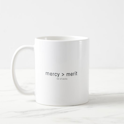 恵みによる信仰 キリスト教 コーヒーマグカップ (左)