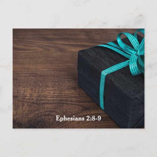 恵みによる救い エペソ書2:8-9 ポストカード (裏面)