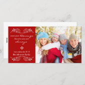 恵みのカウント年始の写真カード/赤 シーズンカード (正面/裏面)