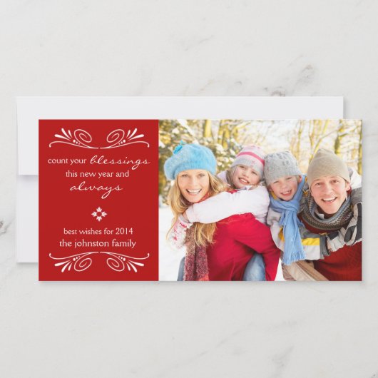 恵みのカウント年始の写真カード/赤 シーズンカード (正面)