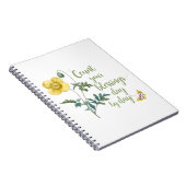 恵みのカウント – ヴィンテージ黄色のポピー ノートブック (右側)