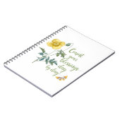 恵みのカウント – ヴィンテージ黄色のポピー ノートブック (左側)