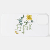 恵みのカウント – ヴィンテージ黄色のポピー iPhoneケース (裏面横)