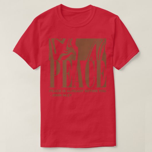 恵みの提供,ヨハネ1427,平和 Tシャツ (デザイン正面)