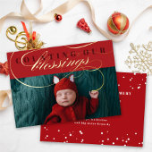 恵みの数をカウント写真の誕生発表 箔シーズンカード