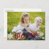 恵みの数を数えるホリデーフォトポストカード シーズンポストカード (正面/裏面)