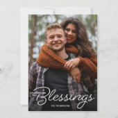 恵みの数を数える初めてのクリスマス写真 案内状 (正面)