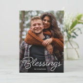 恵みの数を数える初めてのクリスマス写真 案内状 (スタンド正面)