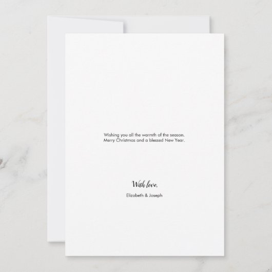 恵みの数を数える初めてのクリスマス写真 案内状 (裏面)