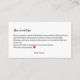 恵みの本テディベア赤ちゃんシャワー エンクロージャーカード