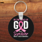 恵みの神によってI#39;m生存乳癌A キーホルダー (正面)
