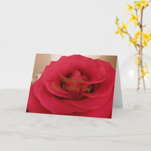 恵みの結婚式の日カード カード (黄色い花)