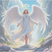 恵みの道:平和な上りの天使 シール (正面)