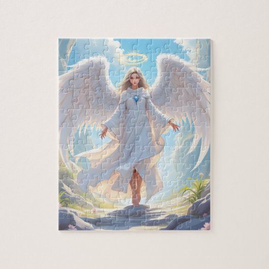 恵みの道：平和な上りの天使 ジグソーパズル (縦)