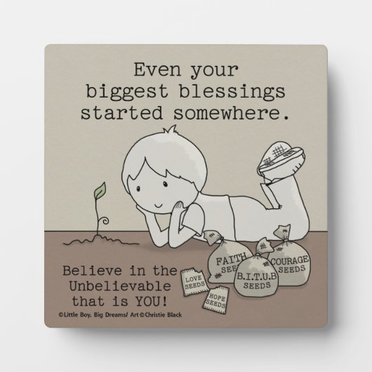 恵みはどこかで開始 フォトプラーク (正面)