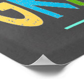 恵みはキリスト教のカラフル黒板で起こる ポスター (角)