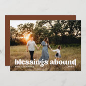 恵みは宗教的なクリスマスに溢れている シーズンカード (正面/裏面)