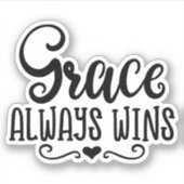 恵みは常に勝つ。1-wb-sb シール (正面)