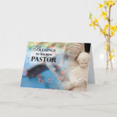 恵みは新しい牧師への聖書授与マリア&イエス カード (黄色い花)