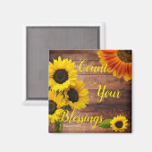 恵みひまわりやる気を起こさせる木 マグネット (正面/裏面)