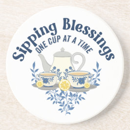 恵みを一度に1杯ずつ飲み込む コースター