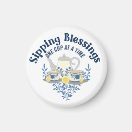 恵みを一度に1杯ずつ飲み込む マグネット