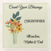 恵みを数える | 友情 ガラスコースター (正面)