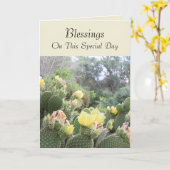 恵みアダルトバプティスカード カード (黄色い花)