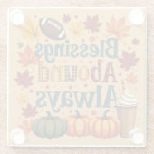 恵みアハウンド常時秋デザイン ガラスコースター (裏面)